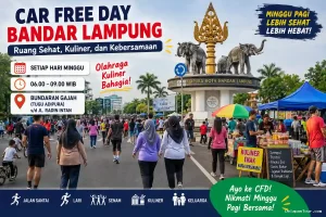 Car Free Day Bandar Lampung Jadi Ruang Sehat dan Kuliner Warga