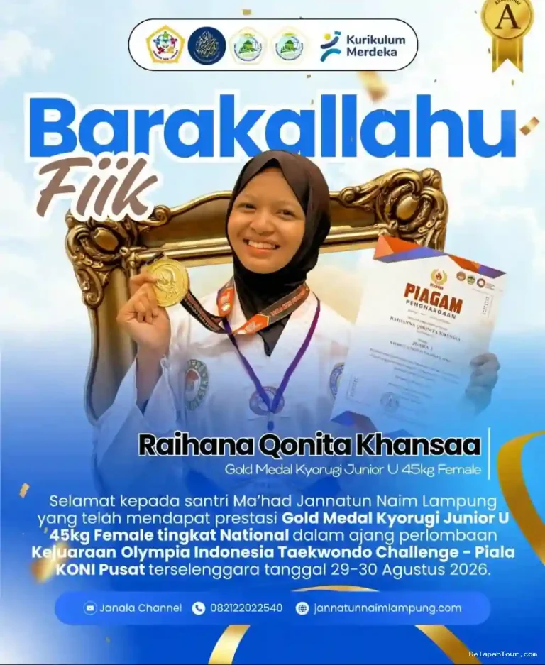 Santri Ma'had Jannatun Naim Lampung Raih Medali Emas Kejuaraan Taekwondo Nasional