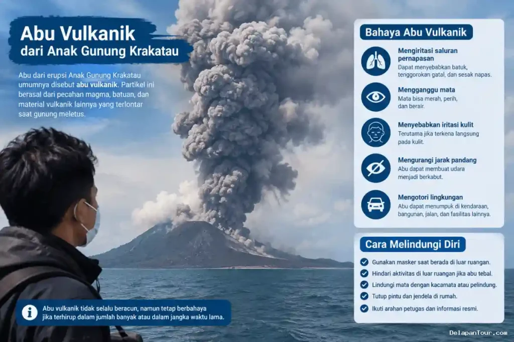 Cara Mengenali Bahaya Abu Vulkanik Anak Gunung Krakatau dan Melindungi Diri