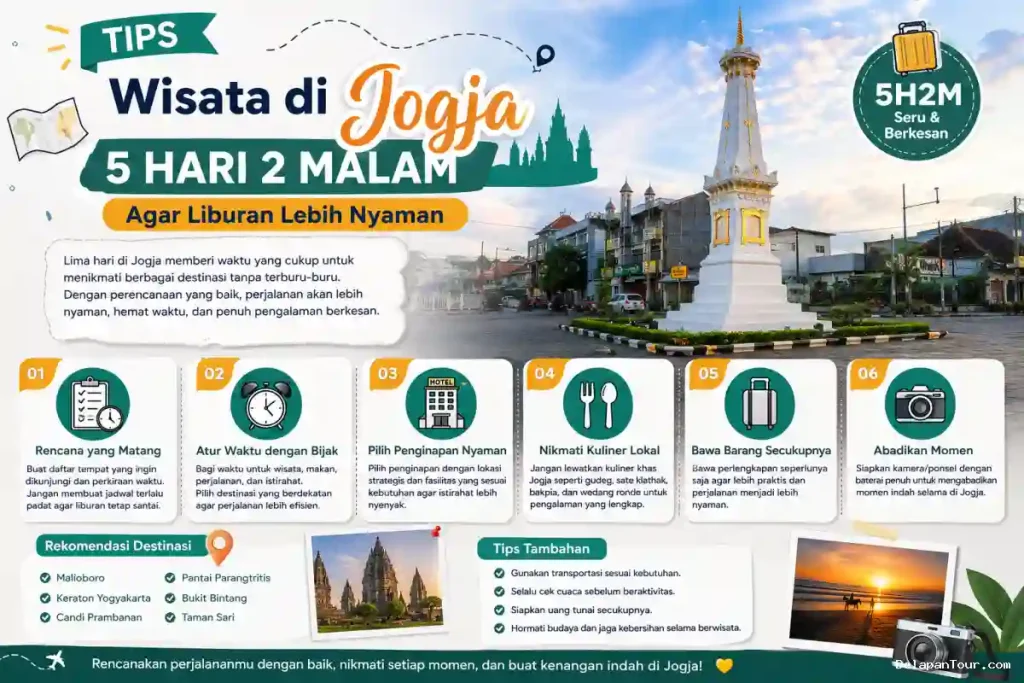 Tips Wisata di Jogja 5 Hari 2 Malam agar Liburan Lebih Nyaman