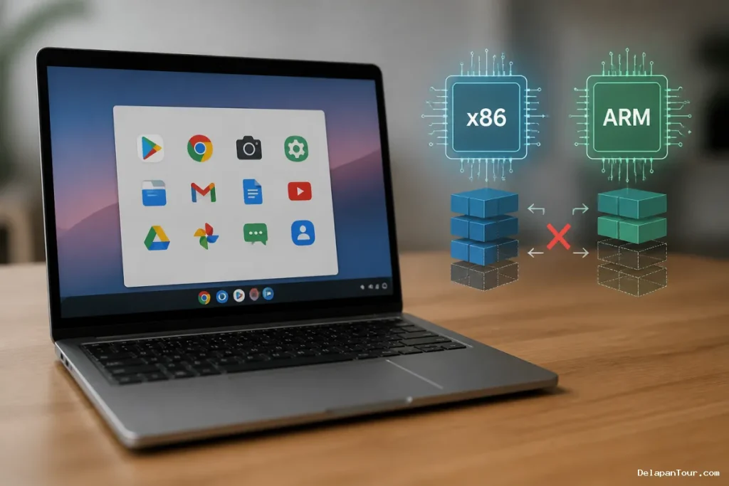 Perbedaan Arsitektur Chip Hambat Aplikasi Android di Chromebook